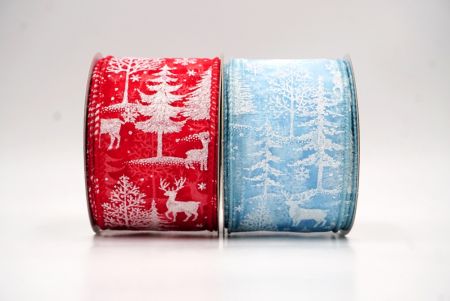 Ruban en fil de fer de Noël avec rennes de la forêt nordique_KF9638.KF9639 (3)